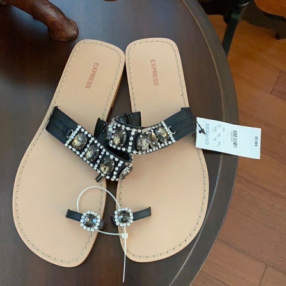 Express Bejeweled Sandals, Sz 7